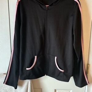 Pink Stripe Activewear Zip-Up